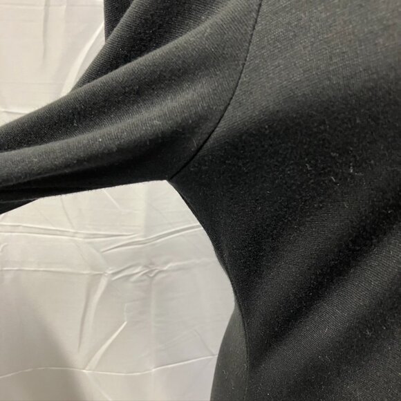 Simon Chang Mixed Knit Floral Cowl‎ Neck Long Sleeve Dress Black Pink Womens 6 - Picture 6 of 14